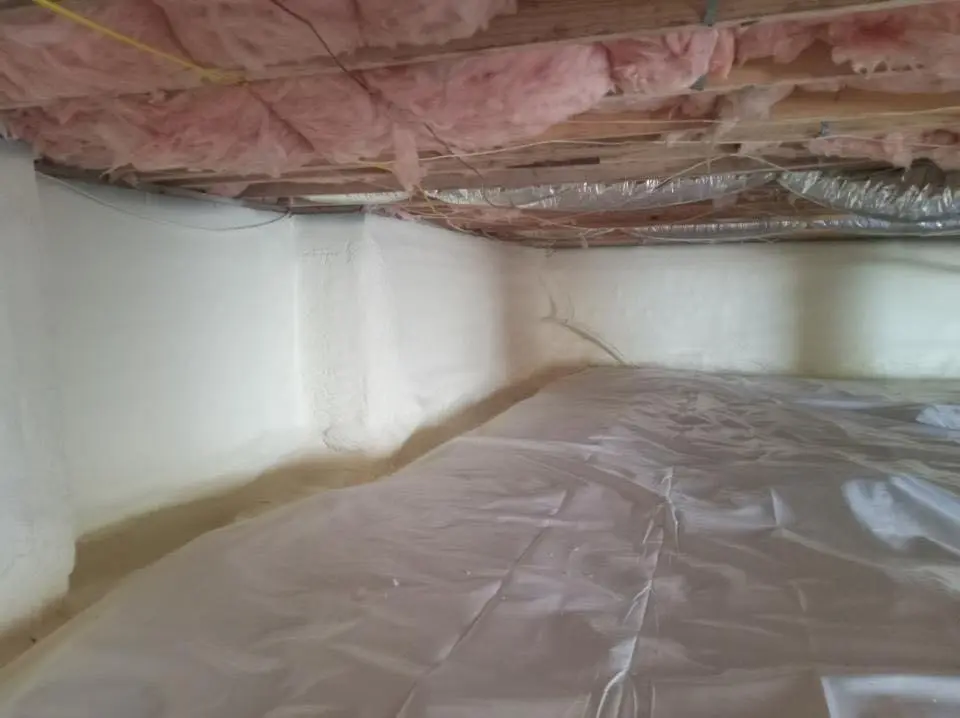 Crawl space encapsulation with closed-cell spray foam for Attic Insulation in Webster City