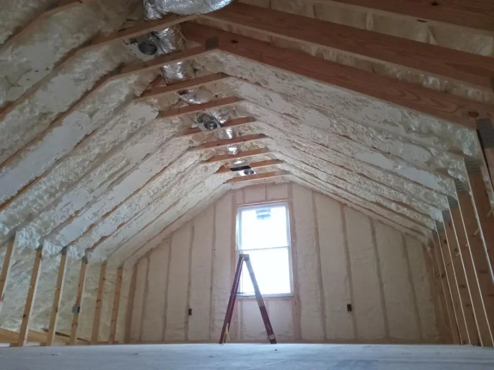 Spray foam roofing application for Crawl Space Insulation project in Webster City
